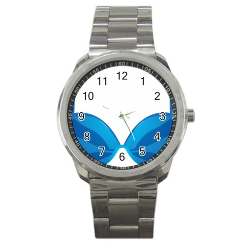 swim Sport Metal Watch from ArtsNow.com Front