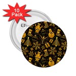 Gold snowman 2.25  Button (10 pack)