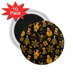 Gold snowman 2.25  Magnet (10 pack)