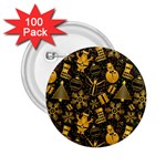 Gold snowman 2.25  Button (100 pack)