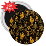 Gold snowman 3  Magnet (100 pack)