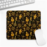 Gold snowman Large Mousepad