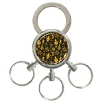 Gold snowman 3-Ring Key Chain