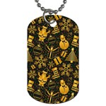 Gold snowman Dog Tag (One Side)