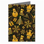 Gold snowman Greeting Card