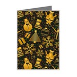 Gold snowman Mini Greeting Card