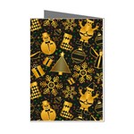 Gold snowman Mini Greeting Cards (Pkg of 8)