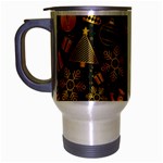 Gold snowman Travel Mug (Silver Gray)