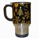 Gold snowman Travel Mug (White)