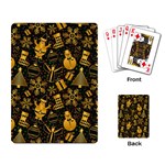 Gold snowman Playing Cards Single Design