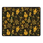 Gold snowman Fleece Blanket (Small)