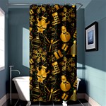 Gold snowman Shower Curtain 36  x 72  (Stall)