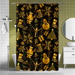 Gold snowman Shower Curtain 48  x 72  (Small)