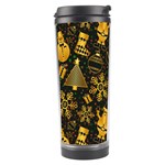 Gold snowman Travel Tumbler