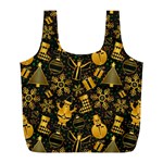 Gold snowman Full Print Recycle Bag (L)