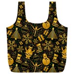 Gold snowman Full Print Recycle Bag (XL)