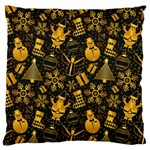 Gold snowman Standard Flano Cushion Case (One Side)