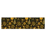 Gold snowman Satin Scarf (Oblong)