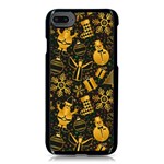 Gold snowman Apple iPhone 8 Seamless Case (Black)