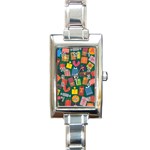 Christmas Presents Rectangle Italian Charm Watch