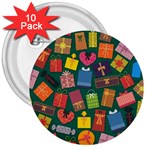 Christmas Presents 3  Button (10 pack)