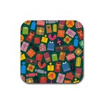 Christmas Presents Rubber Coaster (Square)