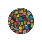 Christmas Presents Rubber Round Coaster (4 pack)