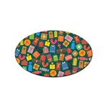 Christmas Presents Sticker Oval (10 pack)