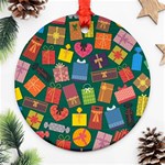 Christmas Presents Round Ornament (Two Sides)