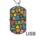 Christmas Presents Dog Tag USB Flash (One Side)