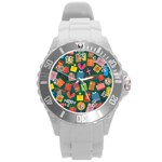 Christmas Presents Round Plastic Sport Watch (L)