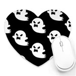 cute Ghosts Heart Mousepad