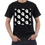 cute Ghosts Men s T-Shirt (Black)