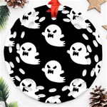 cute Ghosts Ornament (Round Filigree)