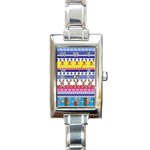 Christmas Reindeer Rectangle Italian Charm Watch