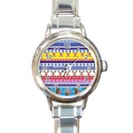 Christmas Reindeer Round Italian Charm Watch