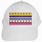 Christmas Reindeer White Cap