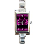 pink Medusa Rectangle Italian Charm Watch