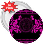 pink Medusa 3  Button (10 pack)