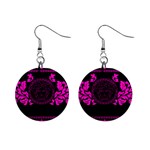 pink Medusa 1  Button Earrings