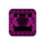 pink Medusa Rubber Coaster (Square)