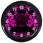 pink Medusa Wall Clock (Black)