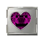 pink Medusa Mega Link Heart Italian Charm (18mm)