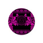 pink Medusa Rubber Coaster (Round)