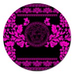 pink Medusa Magnet 5  (Round)