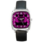 pink Medusa Square Metal Watch