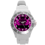 pink Medusa Round Plastic Sport Watch (L)