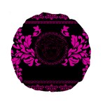 pink Medusa Standard 15  Premium Round Cushion 