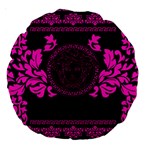 pink Medusa Large 18  Premium Round Cushion 