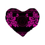 pink Medusa Standard 16  Premium Heart Shape Cushion 